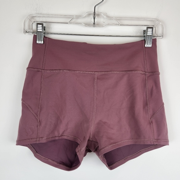 Lululemon In Movement Shorts Mauve Size 8. - Picture 1 of 8